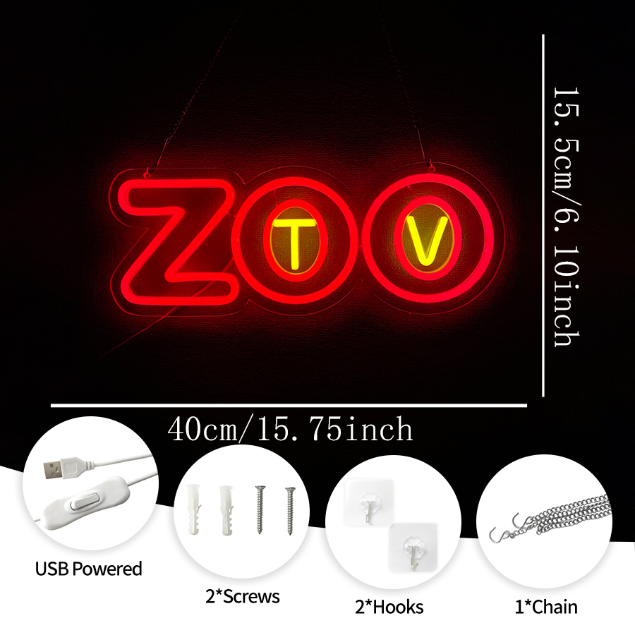 Zoo Tv Neon Sign, Led Letter I - огляд і ціна Zoo Party Games