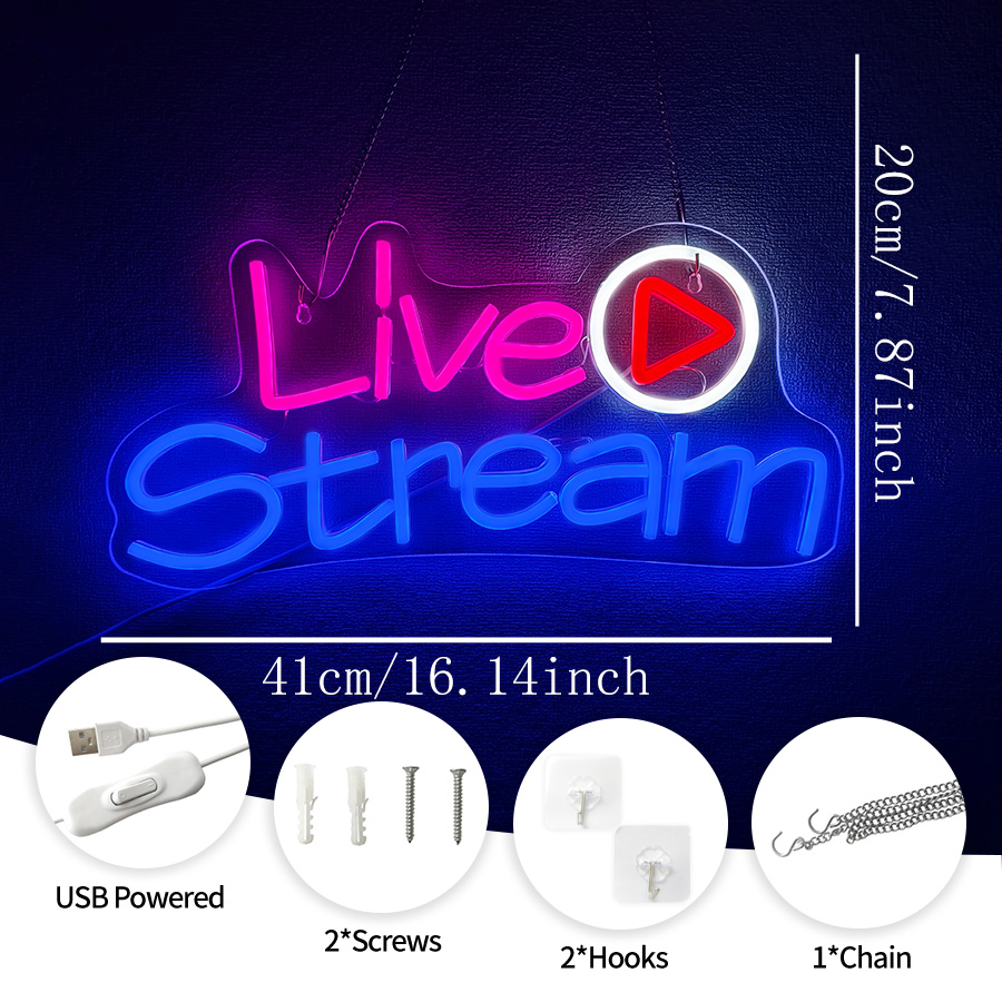 Live Stream Led Neon Sign, Wal - огляд і ціна Party Games Stream