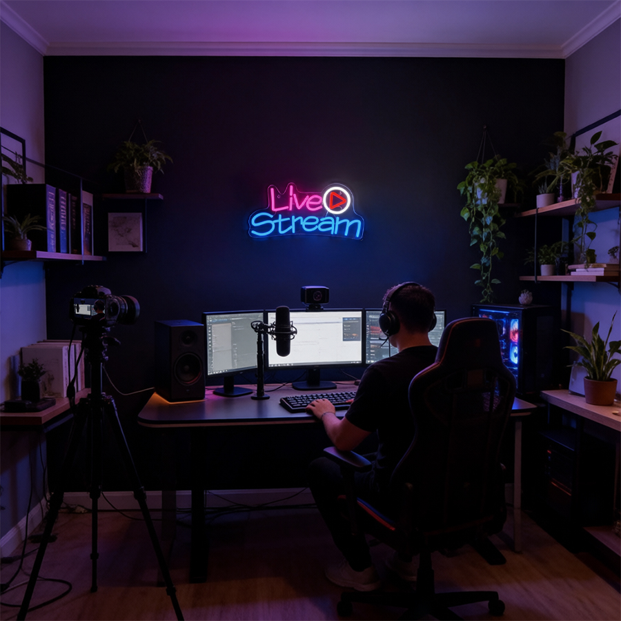 Live Stream Led Neon Sign, Wal - огляд і ціна Party Games Stream
