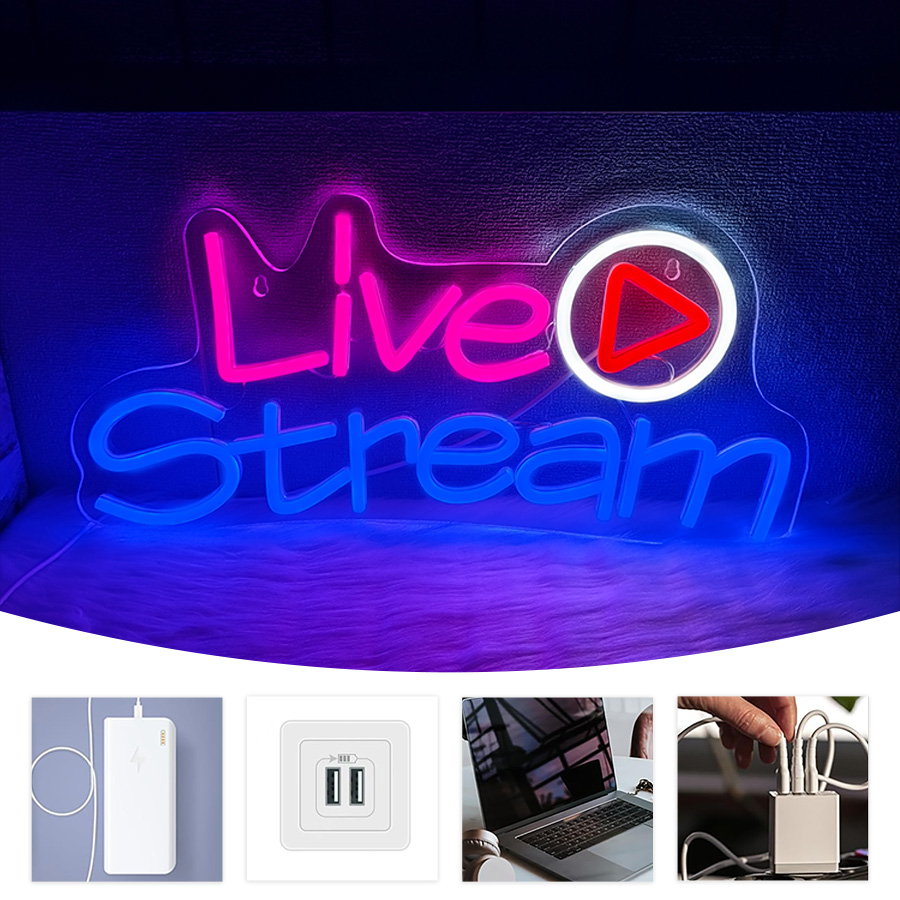 Live Stream Led Neon Sign, Wal - огляд і ціна Party Games Stream