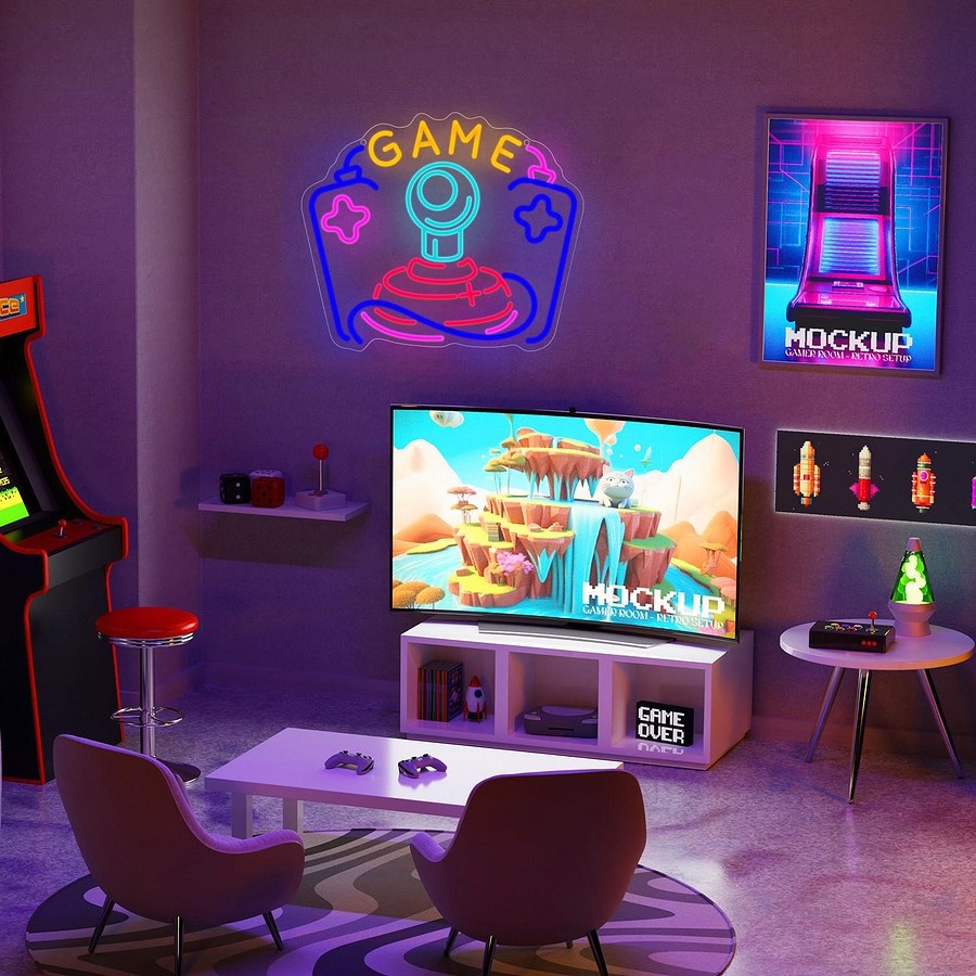 Game Neon Sign LED Wall Art US - огляд і ціна Party Games Stream