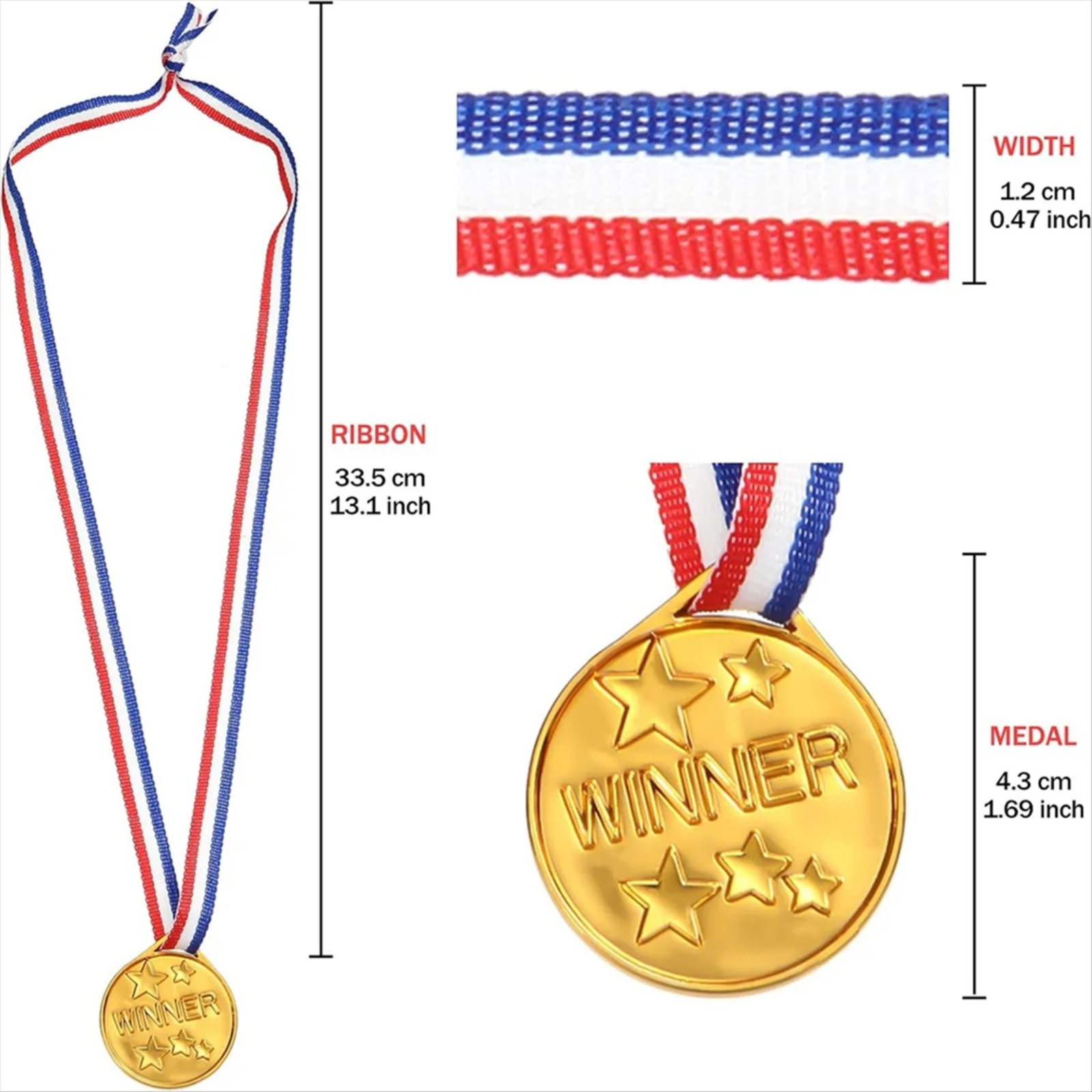 30Pcs Plastic Gold Winners Med - огляд і ціна Party Games Easter For Kids