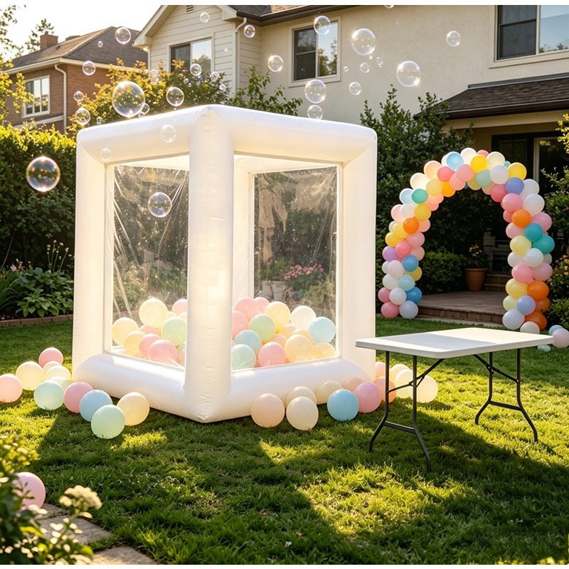White Inflatable Cash Cube Mon - огляд і ціна Party Games Gamecube
