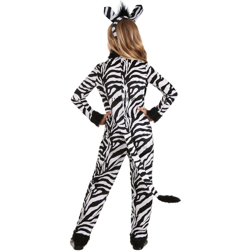 Girls Zebra Costume with Headb - огляд і ціна Zoo Party Games