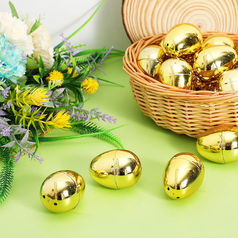 6-24Pcs Golden Easter Eggs Pla - огляд і ціна Party Games Easter For Kids